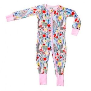 Little Sleepies Zippy Girls 12-18M OG Floral Bamboo Pajamas Retired Wild Flowers